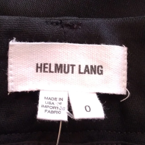 Helmut Lang Size 0 Black Pants.
